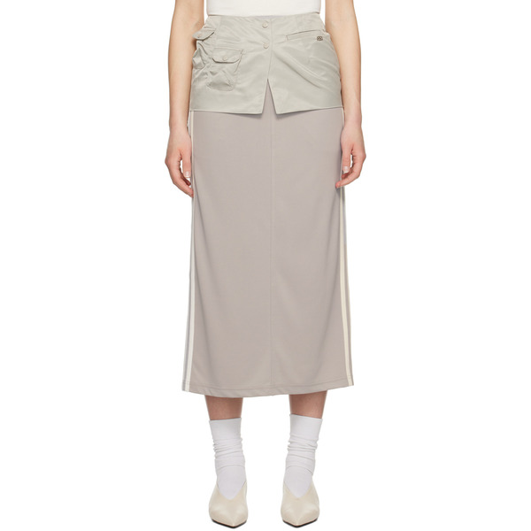  Kijun Green Military Wrap Miniskirt 