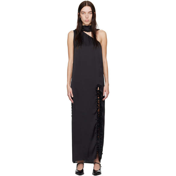  Kika Vargas Ssense Exclusive Black Aretha Maxi Dress 
