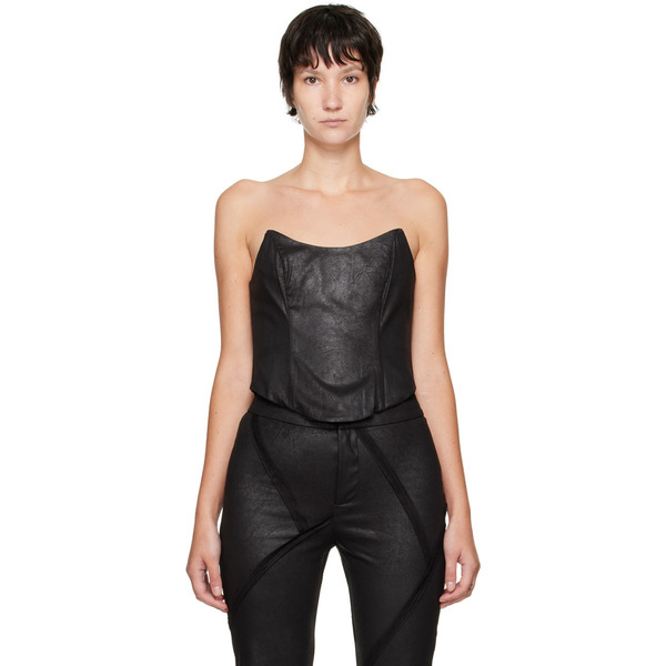  Kim Shui Ssense Exclusive Black Corset Camisole 