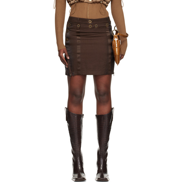  Knwls Brown Aria Miniskirt 