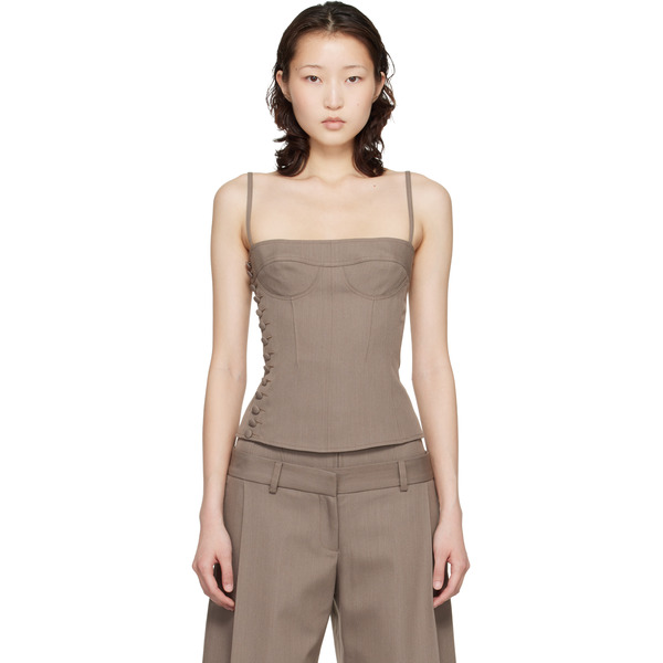  Knwls Taupe Jett Bustier Top 