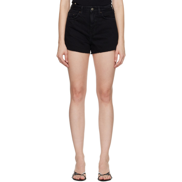  Ksubi Black Rise N Hi Stealth Denim Shorts 