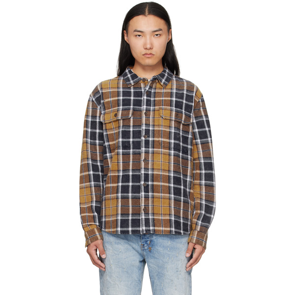  Ksubi Yellow & Blue Rosebowl Ls Shirt 