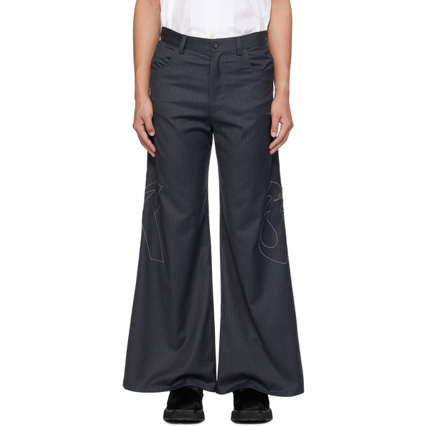  Kusikohc Gray 'right To Fail' Oversized Trousers 