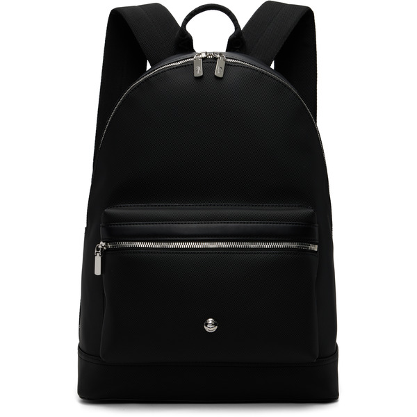 Lacoste Black Poly Canvas Backpack 