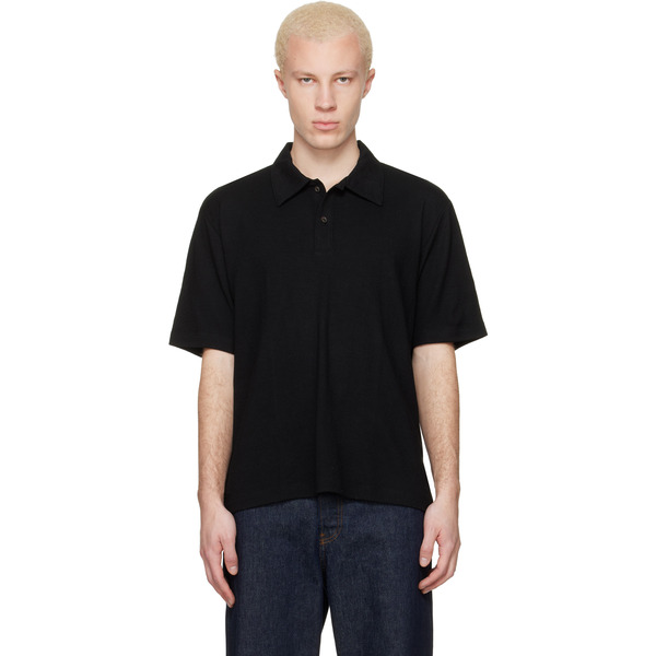  Lady White Co. Black Summer Wool Polo 