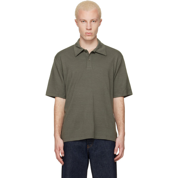  Lady White Co. Taupe Summer Wool Polo 