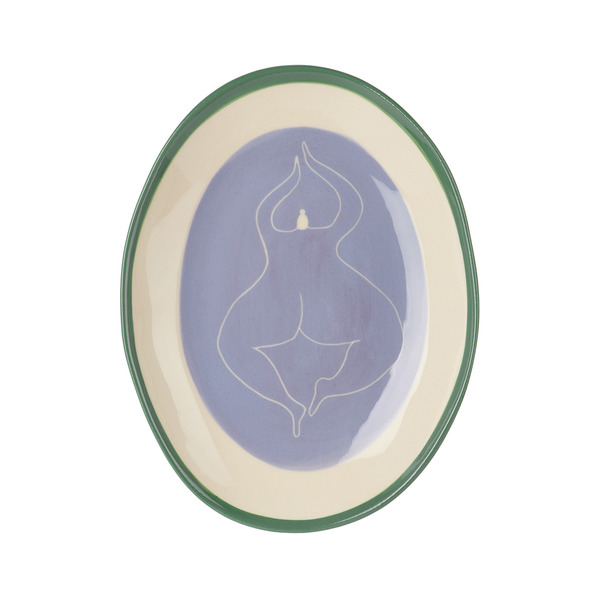  Laetitia Rouget Purple 'just Chilling' Oval Plate 