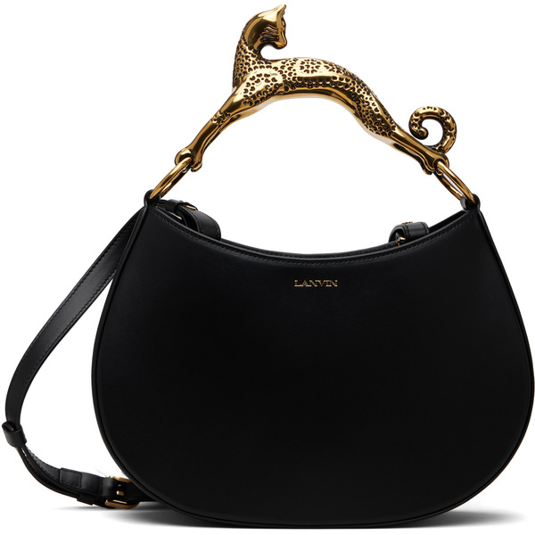  Lanvin Black Cat Leather Bag 
