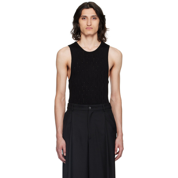  Lardini Black Laddering Vest 