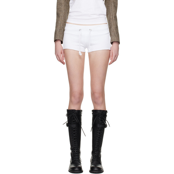  Laura Andraschko White 'chalet Slut' Shorts 