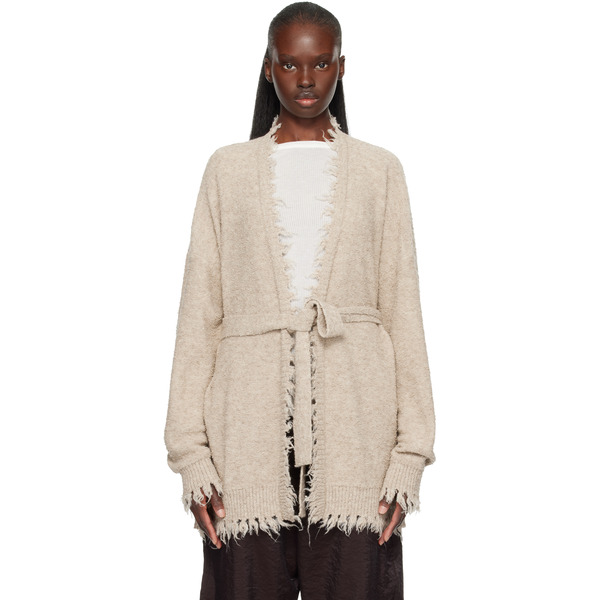  Lauren Manoogian Beige Fray Cardigan 
