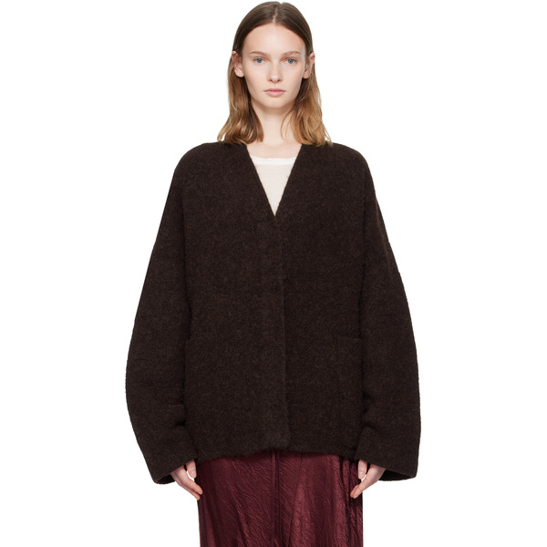  Lauren Manoogian Burgundy Double Face Cardigan 