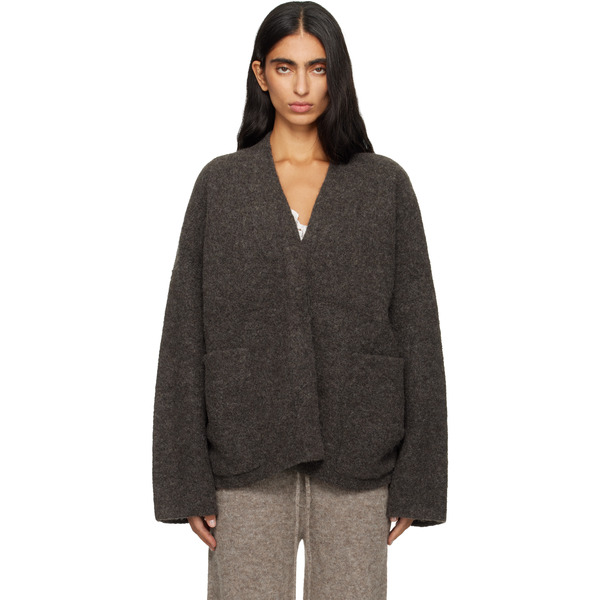  Lauren Manoogian Gray Double Face Cardigan 