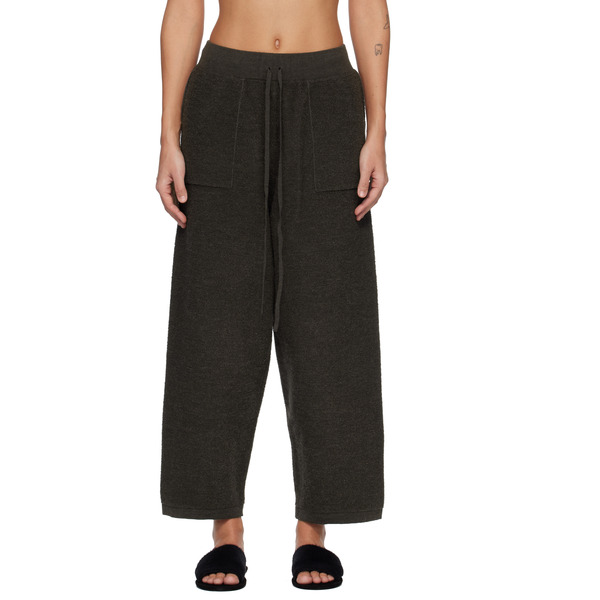  Lauren Manoogian Gray Fine Terry Lounge Pants 