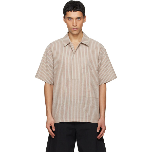  Le17septembre Beige Pullover Seersucker Shirt 