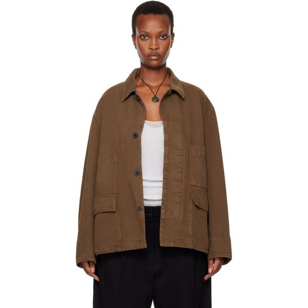  Le17septembre Brown Field Denim Jacket 