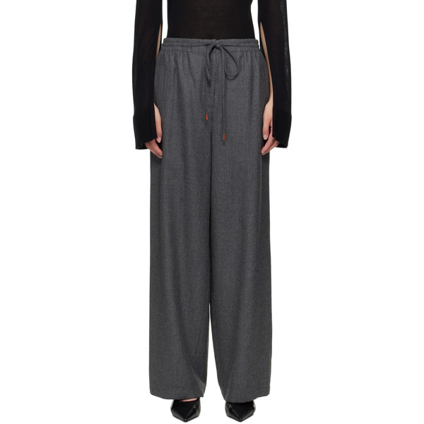  Le17septembre Gray Drawstring Easy Wool Trousers 