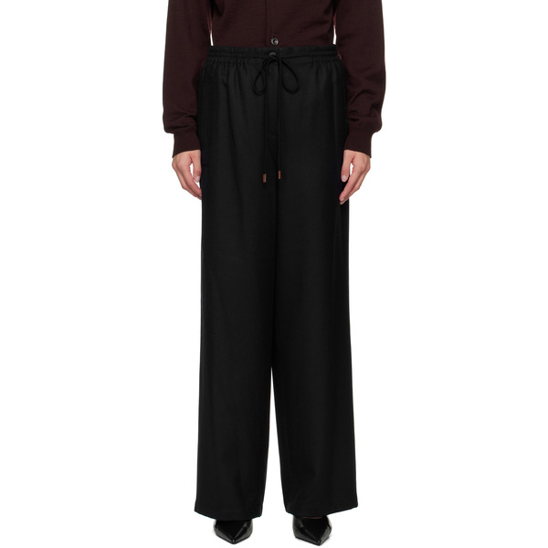  Le17septembre Navy Drawstring Easy Wool Trousers 