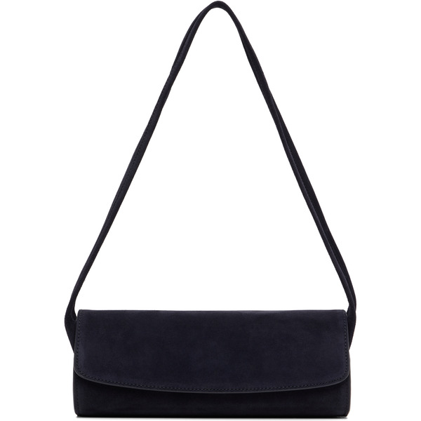  Le17septembre Navy Suede Cylinder Bag 