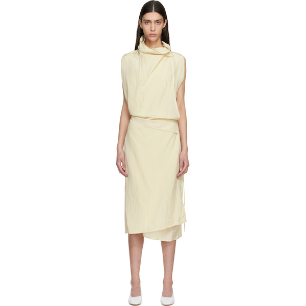  Le17septembre Off-white Celia Wrap Midi Dress 