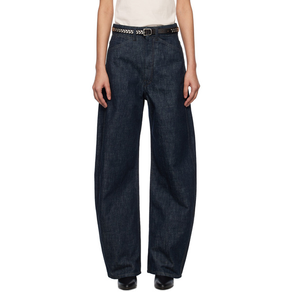  Lemaire Blue High Waisted Curved Jeans 