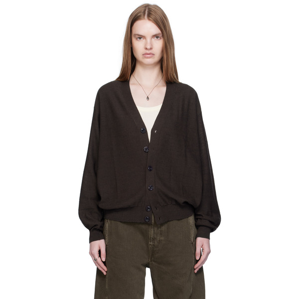  Lemaire Brown Relaxed Twisted Cardigan 