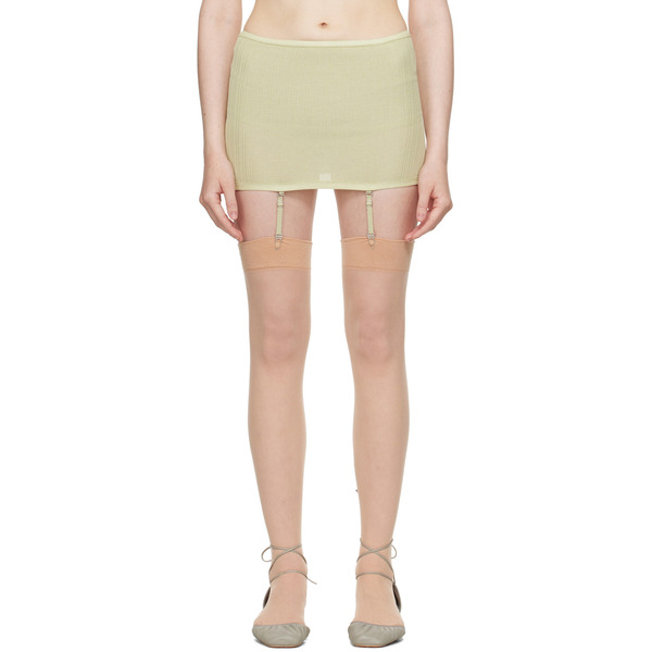  Lemaire Green Underwear Suspenders Miniskirt 