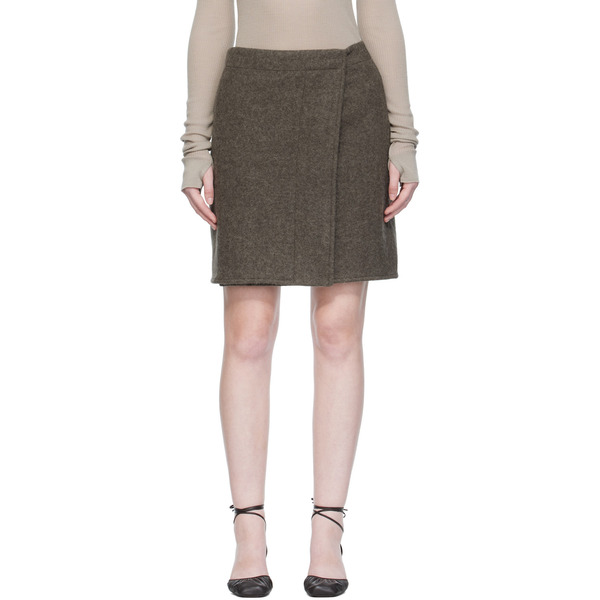  Lemaire Khaki Wrapover Miniskirt 