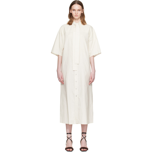  Lemaire White Reversible Tube Midi Dress 