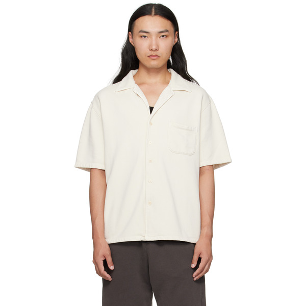  Les Tien Off-white S/s Cuba Shirt 