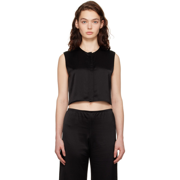  Leset Black Barb Crewneck Vest 