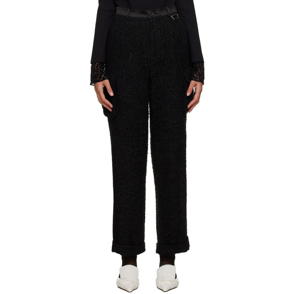  Lesugiatelier Black Wide-leg Cargo Pants 