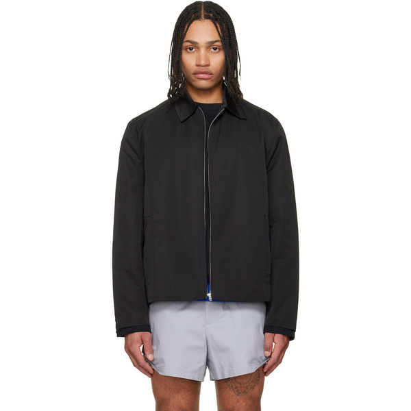  Lii Black Straight Zip-up Jacket 