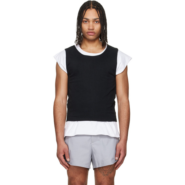  Lii Black & White Tank-layer T-shirt 