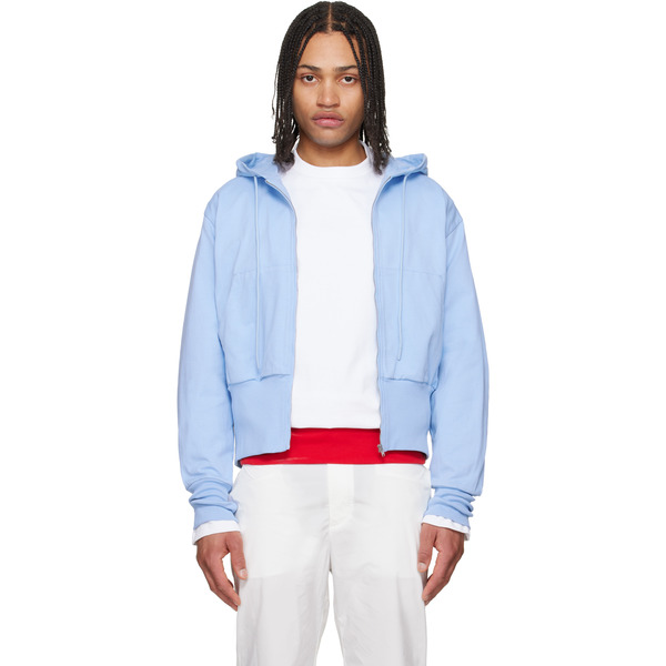  Lii Blue Wide Band Zip-up Hoodie 