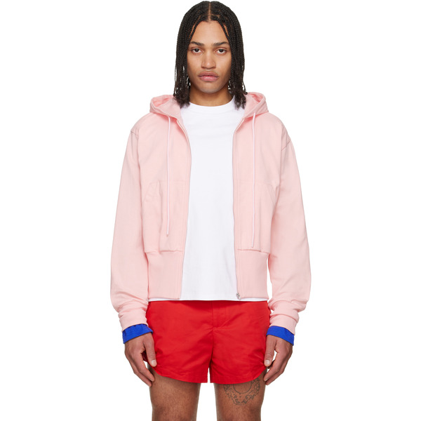  Lii Pink Wide Band Zip-up Hoodie 