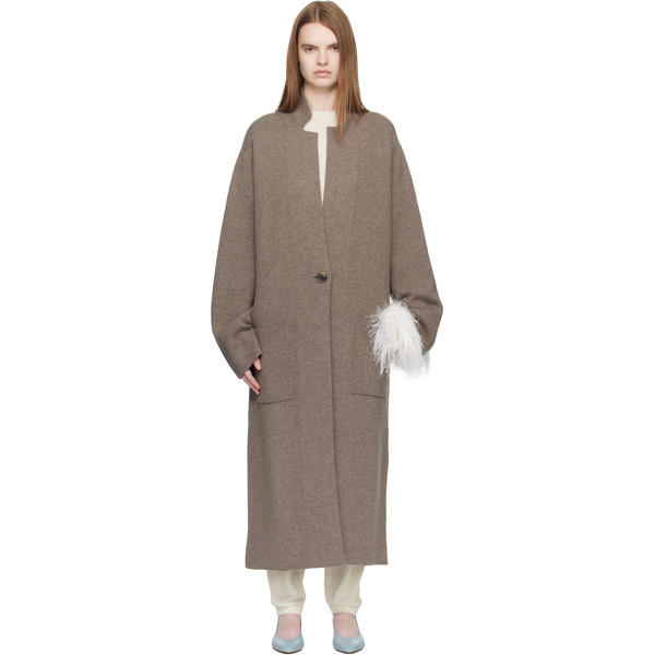  Lisa Yang Taupe 'the Amie' Coat 