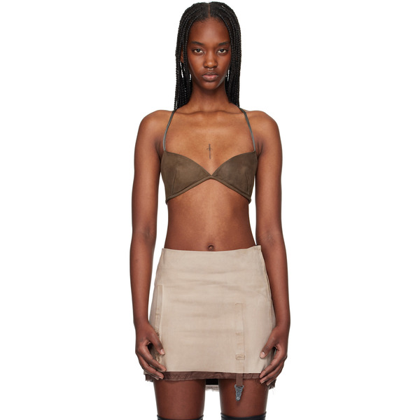  Liza Keane Brown Eros Leather Bra 