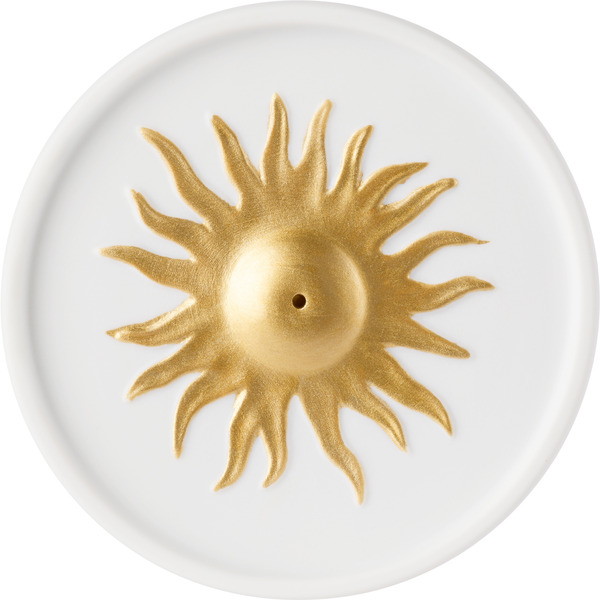  L'objet White & Gold Soleil Incense Holder 