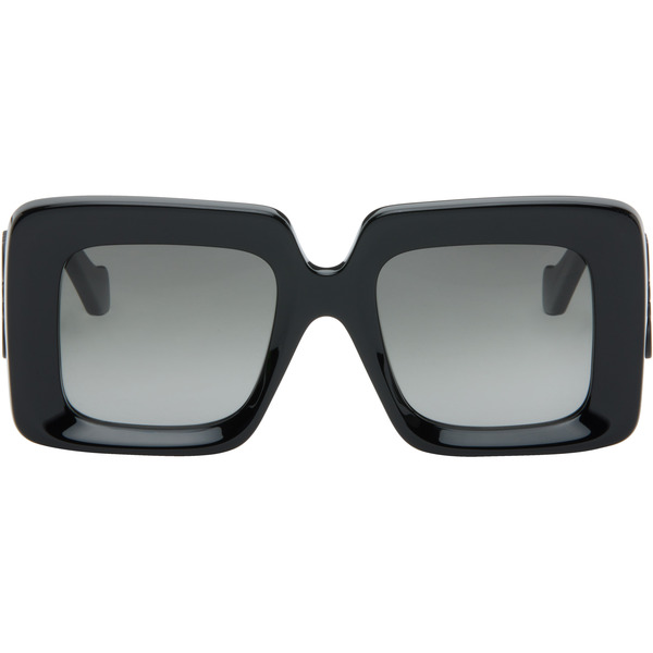  Loewe Black Beveled Square Maxi Anagram Sunglasses 