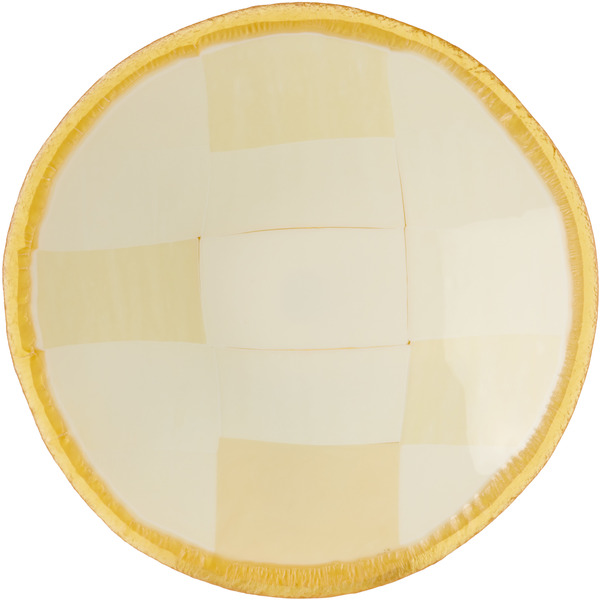  Los Objetos Decorativos Beige Squares Large Fusing Glass Plate 
