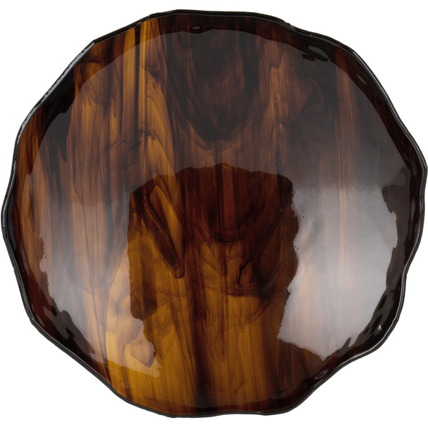  Los Objetos Decorativos Brown Irregular Glass Plate 