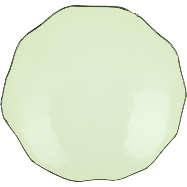  Los Objetos Decorativos Green Irregular Glass Plate 