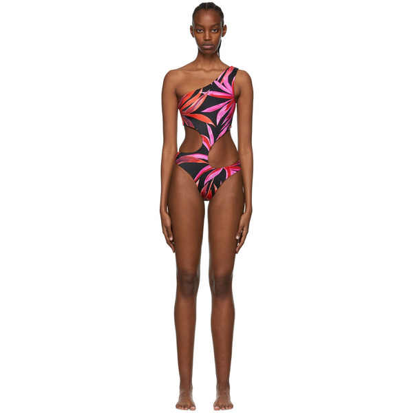  Louisa Ballou Black Recycled Nylonone-piece Swimsuit 
