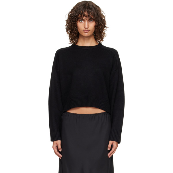  Loulou De Saison Black Bruzzi Lds Boxy Cashmere Sweater 