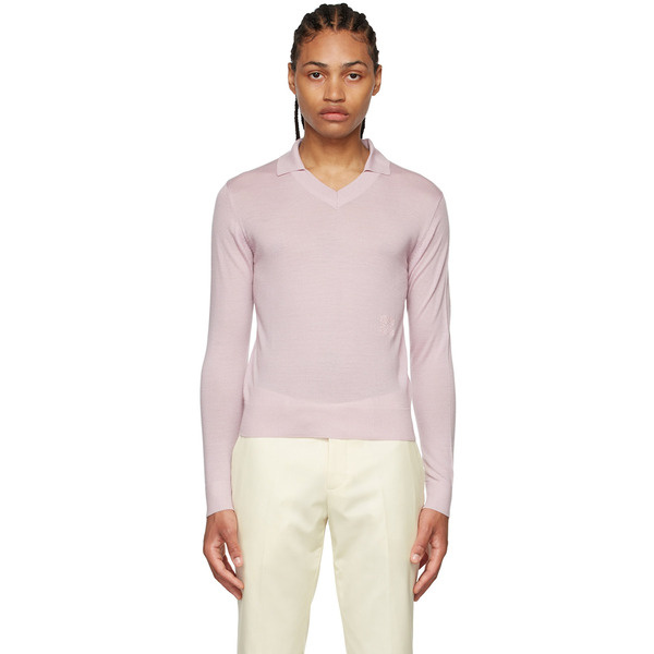  Lukhanyo Mdingi Ssense Exclusive Purple Wool Polo 