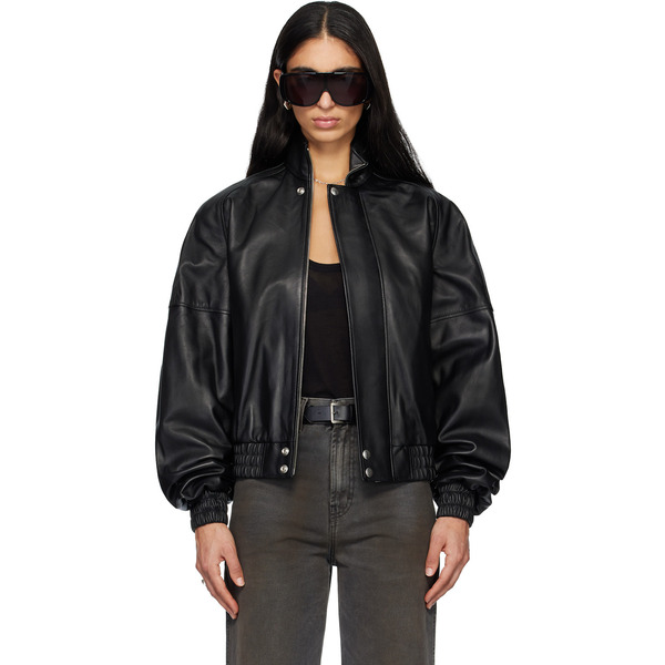  Lu'u Dan Black Blouson Leather Jacket 