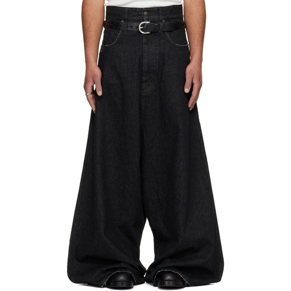  Lu'u Dan Black Drop Crotch Jeans 