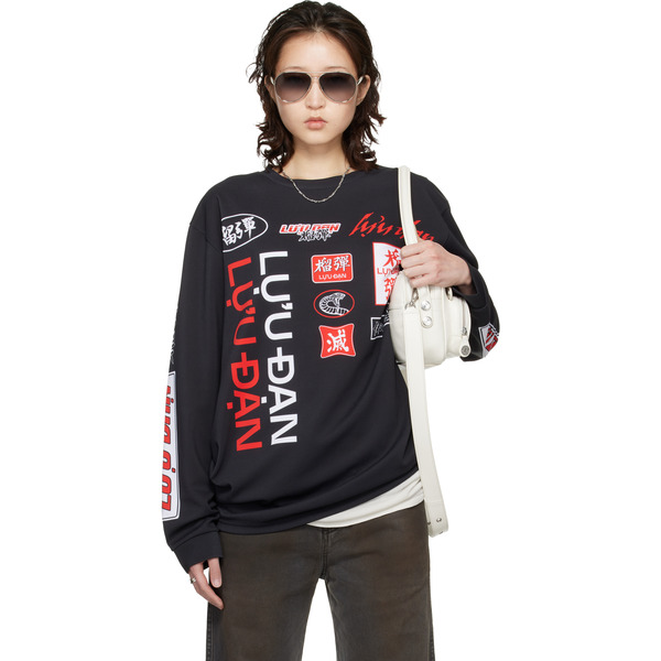  Lu'u Dan Black Oversized Long Sleeve T-shirt 
